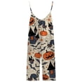 thumbnail image 4 of MesaSe Halloween Combinaisons Imprimées Citrouille Bat pour Femmes Combinaisons Amples avec Poches, 4 of 5