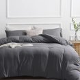 thumbnail image 1 of Duvet Cover Queen -Piece Prewashed Ultra Soft Queen Bedding Set - Features Zipper Closure and Corner Ties Includes Duvet Cover x Pillowcases No Comforter, 1 of 7