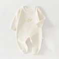 thumbnail image 1 of RXIRUCGD Tout-Petits Bébés Filles Garçons Manches Longues T-Shirt Imprimé Coloré Col Rond Combinaison Barboteuse ( Blanc, Taille : 3 Mois ), 1 of 3