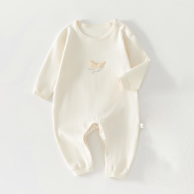 RXIRUCGD Tout-Petits Bébés Filles Garçons Manches Longues T-Shirt Imprimé Coloré Col Rond Combinaison Barboteuse ( Blanc, Taille : 3 Mois )