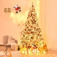 thumbnail image 3 of Costway 9ft Pre-Lit Premium Snow Flocked Hinged Artificial Christmas Tree w/ 550 Lights, 3 of 10