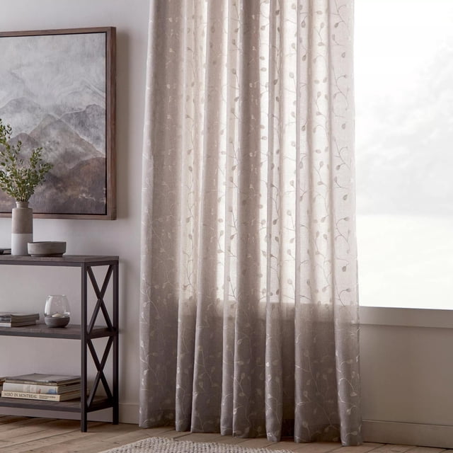 Bouclair Light Grey Clemence Curtain Panel 52x84 in (132x213 cm)