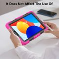 thumbnail image 4 of XYX For Xiaomi Redmi Pad SE 8.7 inch 2024, 360 Rotating Shockproof Cover with Stand, Screen Protector, Shoulder Strap, Rose, 4 of 7