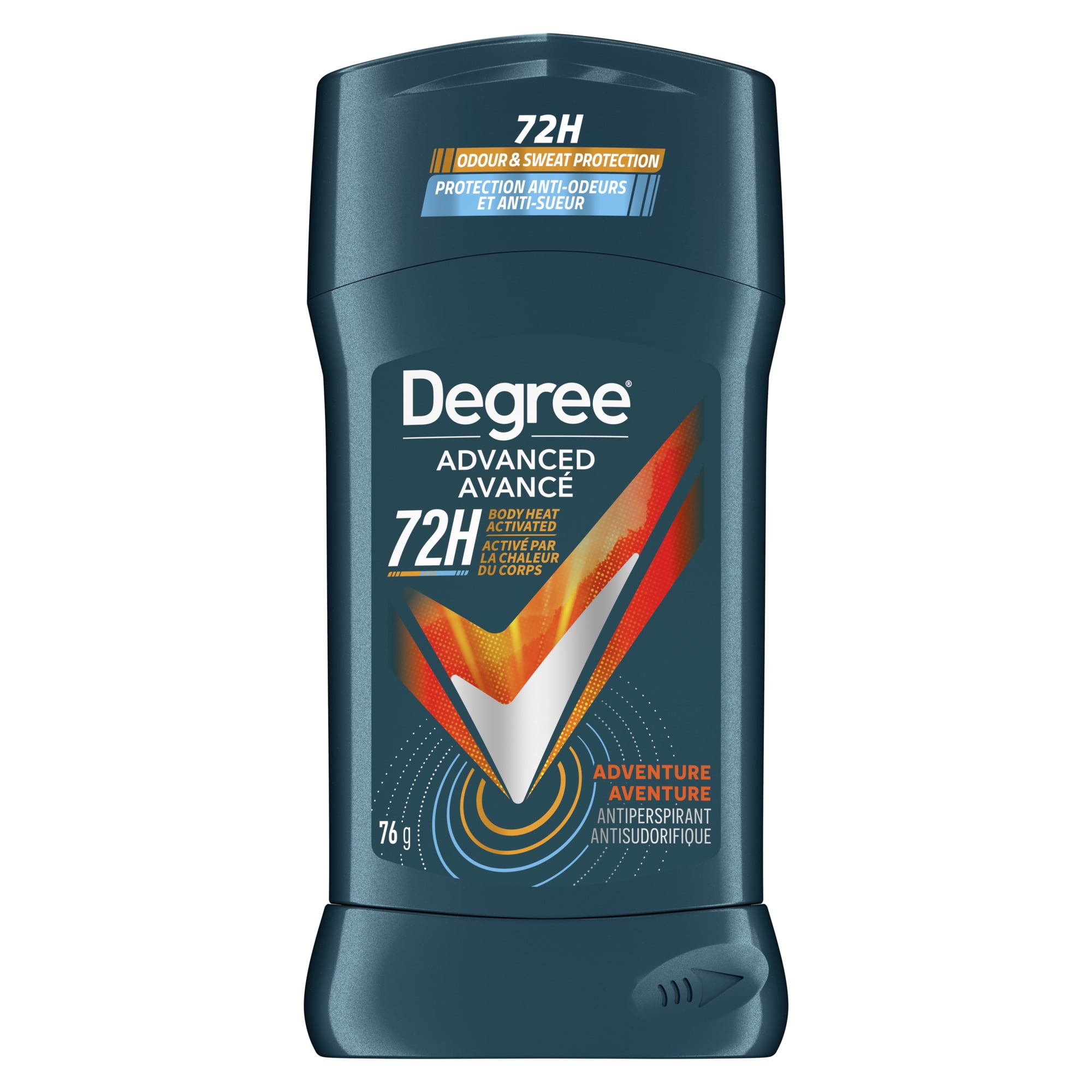 Degree Men Avancé Antisudorifique en Bâton Protection 72 H Aventure, 76 g