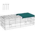 thumbnail image 1 of PawHut Small Animal Cage for Chicken, Rabbits, Chinchillas, 87" x 34" x 28", 1 of 10
