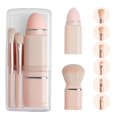 thumbnail image 1 of 8-in-1 Multifunctional Makeup Brush Kit with Beauty Sponge - Compact Portable Cosmetic Tool Set Including Powder, Blending, Angled, Concealer, Contour, Lip & Eyeshadow Brushes, Neatly Stored in a, 1 of 6