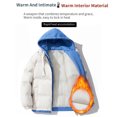 thumbnail image 3 of Yuyuzo Hoodies Puffer Jackets for Women Long Sleeve Stand Collar Drawstring Button Zipper Coats with Pockets, 3 of 5