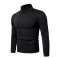thumbnail image 2 of RKSTN T-Shirts à Manches Longues pour Hommes Col Roulé Hauts Unis Automne Hiver Doux Extensible Blouse de Base Hauts, 2 of 6