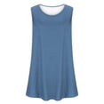thumbnail image 4 of AherBiu Camisoles d'Été Grande Taille pour Femmes, Coupe Ample, Col Ras du Cou, Sans Manches, Ourlet Fluide, Mode, T-Shirt Basique, 4 of 5