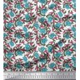 thumbnail image 1 of Soimoi Moss Tissu Georgette Feuilles & Lotus Imprimé au Mètre 42 Pouces de Large, 1 of 3