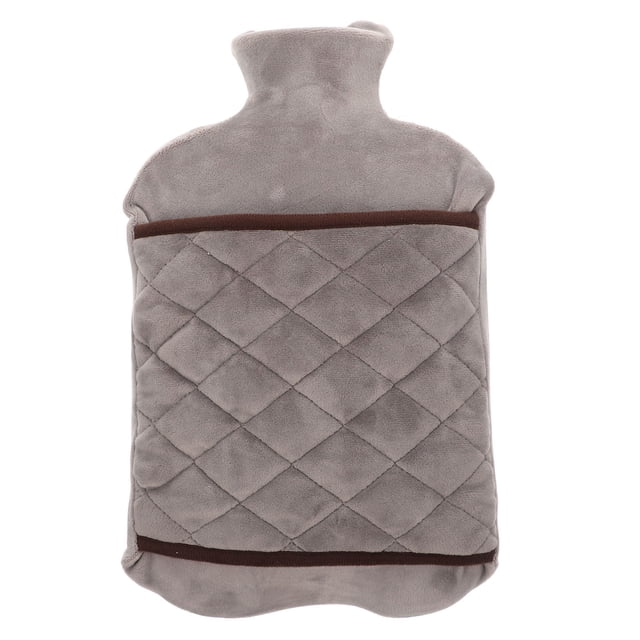 Miangastore Warm Water Bags Hot Water Bag Grey PVC Warmth Retention Winter Use 1 Set