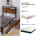 thumbnail image 4 of GAZHOME Twin Bed Frame with 2 Storage Drawers - Platform Bed Frame with 2-Tier Headboard, Strong Metal Slat Support and 10.5inch Under Bed Storage for Bedroom, No Box Spring Needed, Easy Assembly, 4 of 7