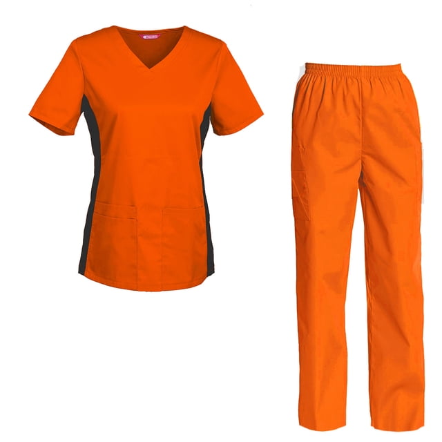 Women's Scrubs Set Scrub Top and Pants Scrubs Set