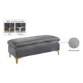 thumbnail image 4 of Meridian Furniture Naomi Gray Velvet Ottoman, 4 of 5