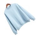thumbnail image 4 of Col Rond Manches Longues Pur Sweat-Shirt Épais Hiver Col Rond Femmes Fille Vêtements, 4 of 7