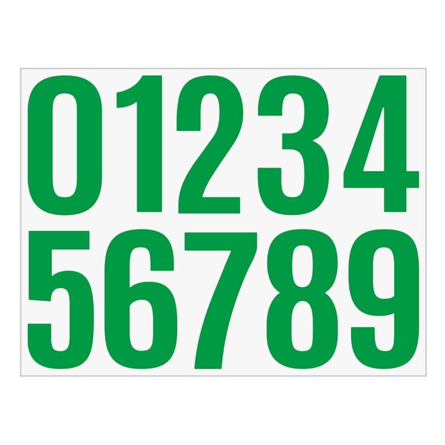 4 Inch Large Size Number Stickers, 1 Sheet Self Adhesive House Numbers for Mailbox, Trash Cans - Waterproof Vinyl Numbers Sticker, for Easy Backing Peeling, Bold and Easy-to-Read House Number Labels