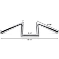 thumbnail image 5 of Krator Z Bars Guidons de Remplacement Custom Bobber Harley Triumph Chrome 1 Pouce Zee Zed Compatible avec Harley Davidson Road King Injection de Carburant, 5 of 5