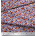 thumbnail image 2 of Soimoi Viscose Chiffon Fabric Peacock Feather Print Fabric by Yard 42 Inch Wide, 2 of 3