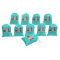 thumbnail image 4 of Darling Souvenir Green Rabbit & Egg Easter Party Supplies Favor BagsDrawstring Pouches15 Pieces, 4 of 5