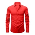thumbnail image 2 of Dress Shirts for Men with Pocket Long Sleeve Big & Tall Tshirts Shirt Button-Down Collared Wrinkle-Free Solid Color Business Work Tops, 2 of 5
