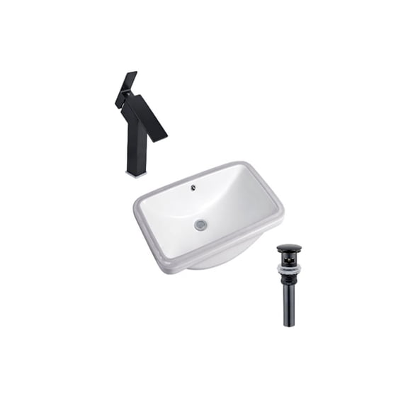 DROP Bath and Kitchen DR091149 Undermount Bathroom Sink Set