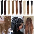 thumbnail image 1 of Rallonge Dreadlock Ombrée pour Cheveux Hip-Hop Synthétique Résistante à la Chaleur Crochet Tressage Fait Main Rallonge Torsadée Tressage pour Femmes Brun Foncé 20”-35 g, 1 of 6
