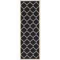 thumbnail image 1 of Safavieh Courtyard Indoor Outdoor Runner Rug, Black, Machine Made, 2'3' x 10', 1 of 1