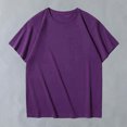 thumbnail image 1 of asjyhkr T-Shirts pour Hommes Coton Été 2025 Col Rond Manches Courtes Hauts Coupe Ample Confortables T-Shirts Unis, 1 of 3