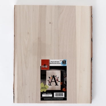 Plaid Wood Surfaces, Wood Plank with Bark