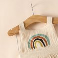 thumbnail image 4 of XZNGL Toddler Baby Girls Summer One-piece Cotton Sling Romper Rainbow Halter Romper, 4 of 9