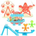 thumbnail image 1 of Bamboohart 1 Ensemble de Jouets de Parc d'Attractions pour Enfants Jouets de Maison de Jeu Jouets de Dessin Animé Roue Ciel Jouets de Jeu d'Imitation, 1 of 11