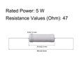 thumbnail image 3 of Unique Bargains 47 Ohm 5W ±5% Tolerance Axile Lead Metal Oxide Film Resistor 10 Count, 3 of 5