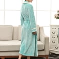 thumbnail image 3 of Gift TIMIFIS Mens Womens Robe Soft Plush Fleece Hooded Bathrobe, Full Length Long Warm Lounge Robe Spa Bath Robe with Hood pring/Summer, 3 of 6