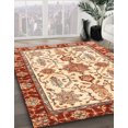 thumbnail image 2 of Ahgly Company Indoor Square Abstract Brown Gold Oriental Area Rugs, 6' Square, 2 of 6