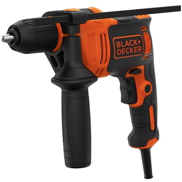BLACK+DECKER BEHD201 6.5A Corded Variable Speed Hammer Drill with Keyless Chuck, 1/2-in