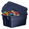 thumbnail image 4 of Rubbermaid Contenant de Rangement Empilable de 3 Gal, Indigo Foncé Métallisé (Lot de 12), 4 of 10