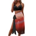 thumbnail image 2 of FcBaudy Womens Swimsuits Two Piece Swimsuit for Women Bathing Suit for Women Women Fashion Matching Multi-color Printed Swimsuit Tight Fitting Gathering Swimsuit Split Swimsuit Set Women Swimsuit, 2 of 7