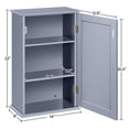 thumbnail image 4 of Yaheetech Armoire de Rangement Murale à 3 Niveaux avec Porte Simple Cuisine/salon, Gris, 4 of 8