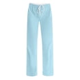 thumbnail image 4 of ohmzyzo Womens Summer Fashion Solid Casual Elastic Waist Drawstring Long Pants, 4 of 5