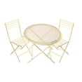 thumbnail image 3 of HILABEE Dollhouse Miniature Table & Chairs Set Metal 1:12 Scale Coffee/Tea Furniture Yellow, 3 of 7