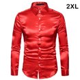 thumbnail image 2 of maskred Long Sleeve Tops For Men - Functional Anti-wrinkle Sustainable And Chic Good Cut For Normal Body Casual Work Shirt red 2XL, 2 of 6