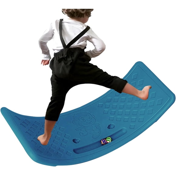 LAICAIW Balance Board For Kids, Curved Wobble Board For Kids, Anti-Slip Curvy Balance Rocking Board With Massage Points, Wobble Disk For Toddler, Childrens Balance Beam Seesaw Rocker, Non-Slip Balan