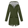 thumbnail image 2 of Veste de Pluie Unie pour Femmes en PVC, Extérieure, Grande Taille, Imperméable, à Capuche, Coupe-Vent, Ample, 2 of 5