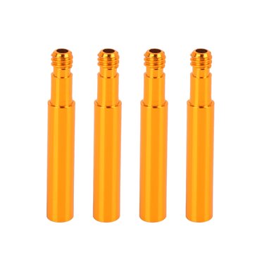 Unique Bargains 40mm Universal Aluminum Alloy Bike French Type Valve Extender Silver Tone 4pcs