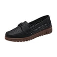 thumbnail image 2 of LSLJS Chaussures Plates Polyvalentes pour Femmes Semelle Souple Grande Pointure Chaussures Décontractées de Couleur Unie Chaussures en Cuir, Chaussures Plates, 2 of 3