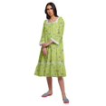 thumbnail image 4 of Moomaya Chemise de Nuit Évasée en Coton pour Femmes, 4 of 6
