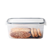 Plastic Food Storage Container | Airtight Kitchen Canister with Lid | Dry Food Organizer for Pantry, Refrigerator or Cupboard | Clear Sealed Jar for Flour, Rice, Cereal, Pasta, Snacks
