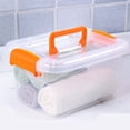 thumbnail image 4 of Plastic Storage Bin Clear Latching Buckles Portable Container Heavy Duty Box for Home Organization, 4 of 7
