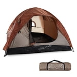 Graflsoa Double-Layer Waterproof Camping Tent for 2-4 People, Portable & Foldable, Ideal for Beach, Park, and Outdoor Adventures, Red, 213x213x130cm