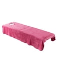 thumbnail image 3 of veasfak Housse de Linge de Lit Cosmétique Massage Spa Drap de Table avec Trou 47x75 Pouces Roux Roux-120x190cm, 3 of 9